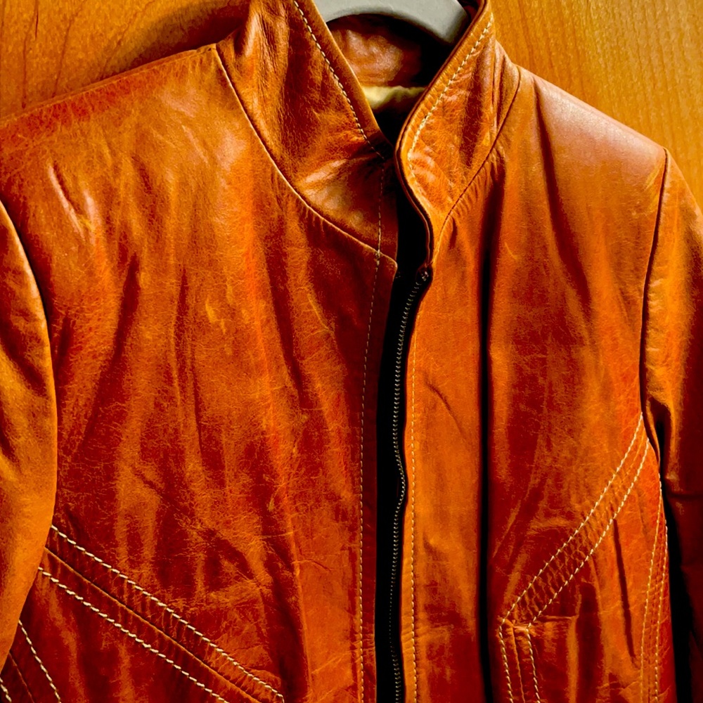Rustic Leather Lined Jacket - image 1